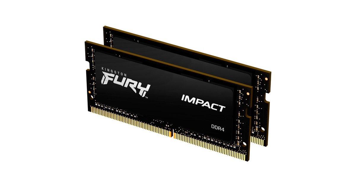 Kingston FURY SO-DIMM 16 GB DDR3-1866 (2x 8 GB) Dual-Kit, Arbeitsspeicher(schwarz, KF318LS11IBK2/16, Impact)
