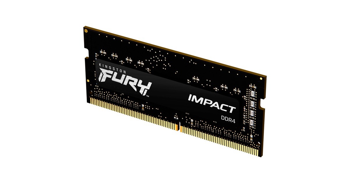 Kingston FURY SO-DIMM 16 GB DDR4-2666, Arbeitsspeicher(schwarz, KF426S16IB/16, Impact, INTEL XMP)