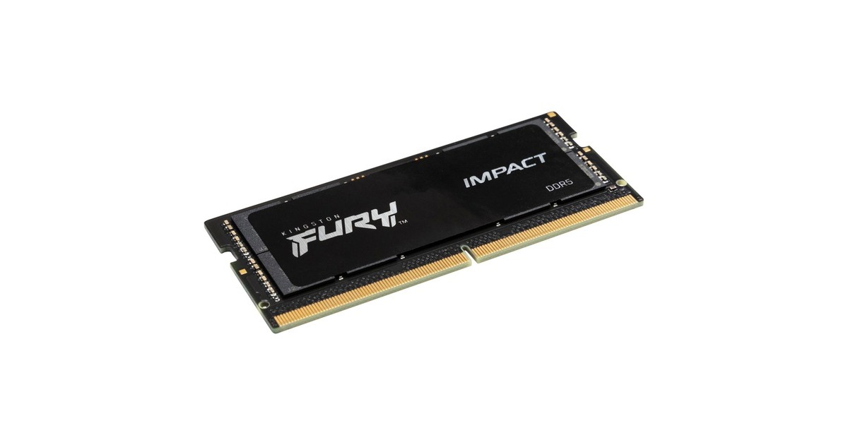 Kingston FURY SO-DIMM 32 GB DDR5-4800, Arbeitsspeicher(schwarz, KF548S38IB-32, Impact, INTEL XMP)