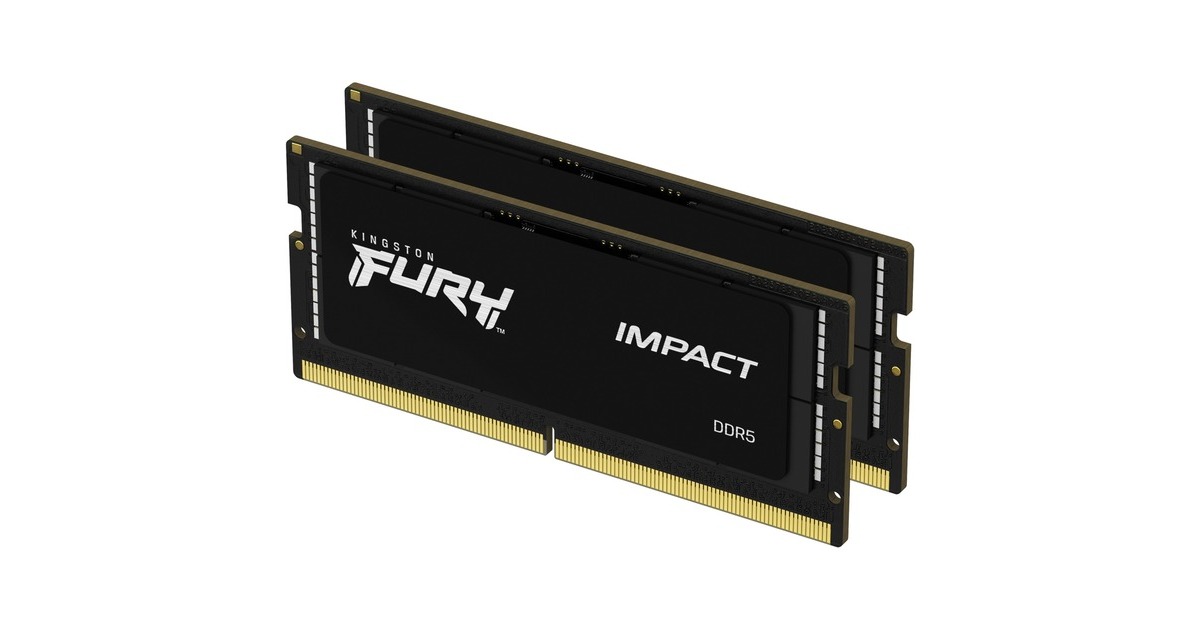 Kingston FURY SO-DIMM 64 GB DDR5-5600 (2x 32 GB) Dual-Kit, Arbeitsspeicher(schwarz, KF556S40IBK2-64, Impact)
