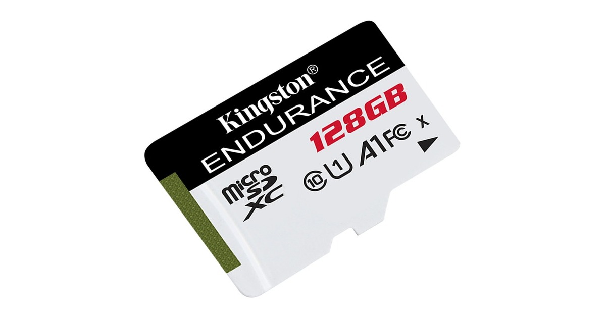 Kingston High Endurance 128 GB microSDXC, Speicherkarte(weiß/schwarz, UHS-I U1, Class 10, A1)