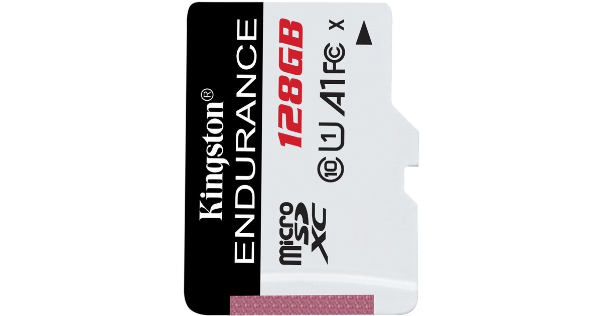 Kingston High Endurance 128 GB microSDXC, Speicherkarte(weiß/schwarz, UHS-I U1, Class 10, A1)