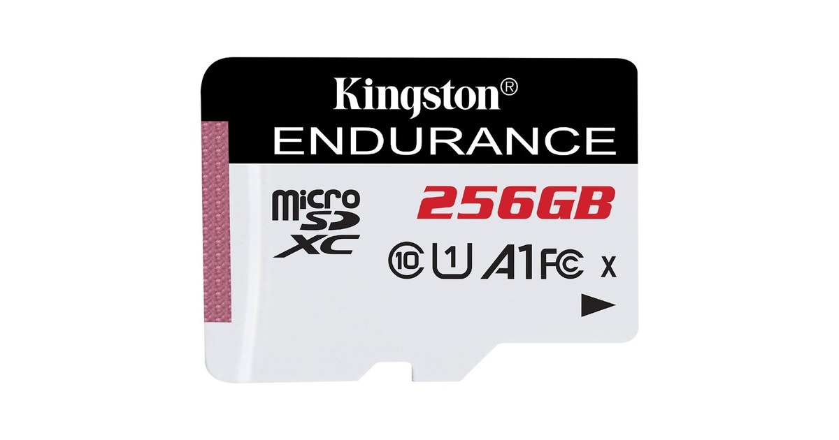 Kingston High Endurance 256 GB microSDXC, Speicherkarte(weiß/schwarz, UHS-I U1, Class 10, A1)