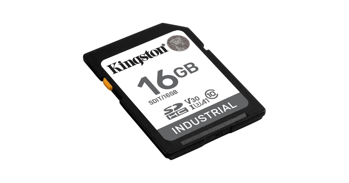 Kingston Industrial 16 GB SDHC, Speicherkarte(schwarz, UHS-I U3, Class 10, V30, A1)