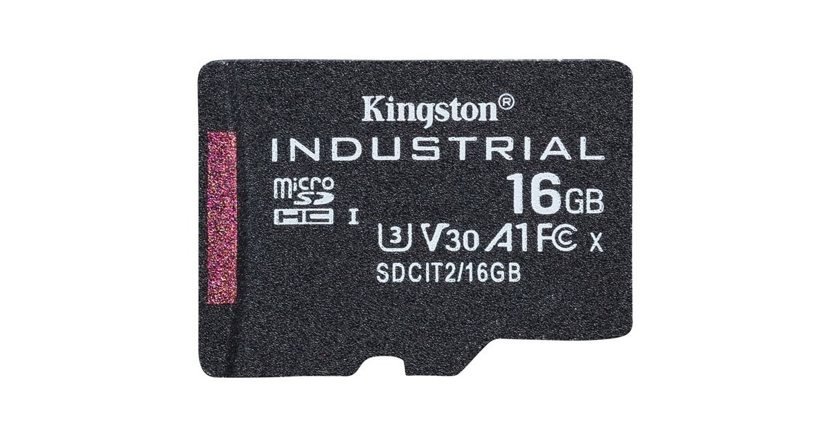 Kingston Industrial 16 GB microSDHC, Speicherkarte(schwarz, UHS-I U3, Class 10, V30, A1)