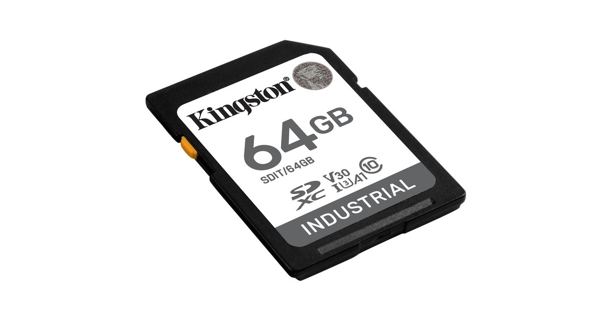 Kingston Industrial 64 GB SDXC, Speicherkarte(schwarz, UHS-I U3, Class 10, V30, A1)