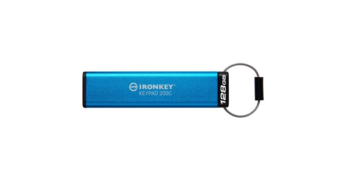 Kingston IronKey Keypad 200 128 GB, USB-Stick(USB-C 3.2 Gen 1)
