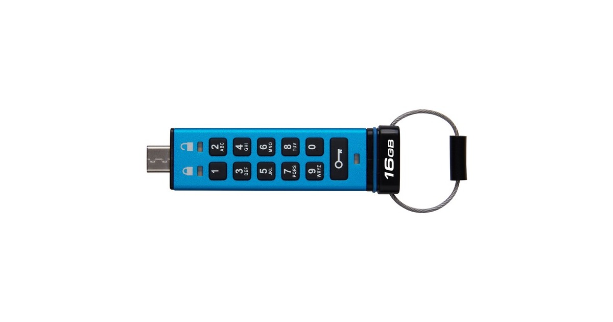Kingston IronKey Keypad 200 16 GB, USB-Stick(USB-C 3.2 Gen 1)
