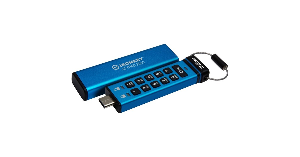 Kingston IronKey Keypad 200 32 GB, USB-Stick(USB-C 3.2 Gen 1)