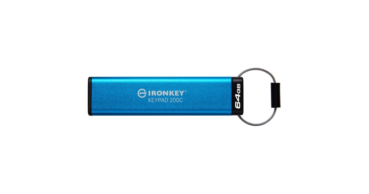 Kingston IronKey Keypad 200 64 GB, USB-Stick(USB-C 3.2 Gen 1)