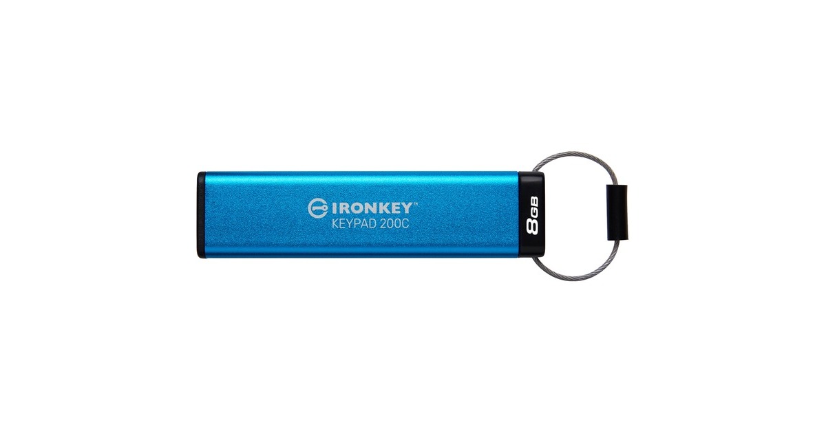 Kingston IronKey Keypad 200 8 GB, USB-Stick(USB-C 3.2 Gen 1)