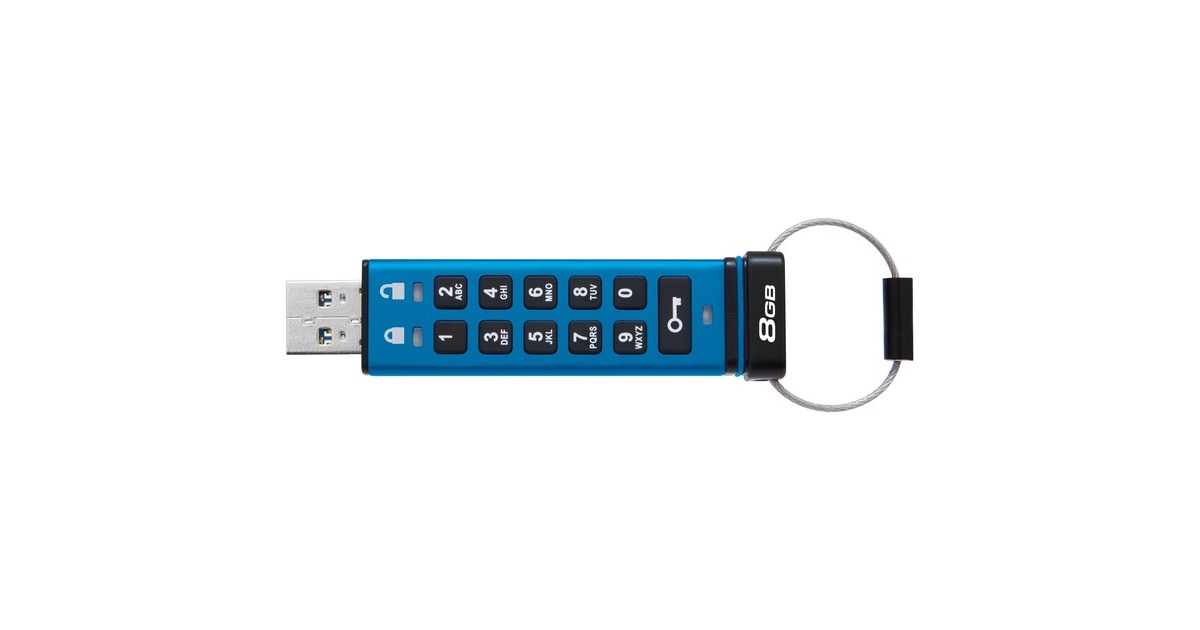 Kingston IronKey Keypad 200 8 GB, USB-Stick(USB-A 3.2 Gen 1)
