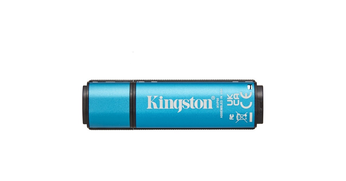 Kingston IronKey Vault Privacy 50 16 GB, USB-Stick(hellblau/schwarz, USB-A 3.2 Gen 1)