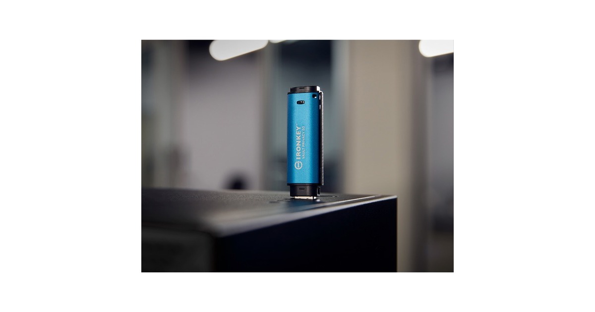 Kingston IronKey Vault Privacy 50 256 GB, USB-Stick(hellblau/schwarz, USB-A 3.2 Gen 1)