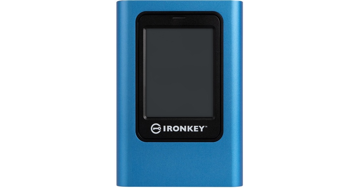 Kingston IronKey Vault Privacy 80 1,92 TB, Externe SSD(blau/schwarz, USB-C 3.2 Gen 1 (5 Gbit/s))