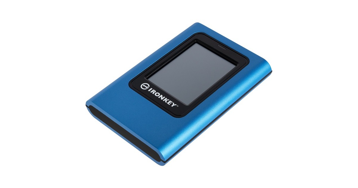 Kingston IronKey Vault Privacy 80 1,92 TB, Externe SSD(blau/schwarz, USB-C 3.2 Gen 1 (5 Gbit/s))