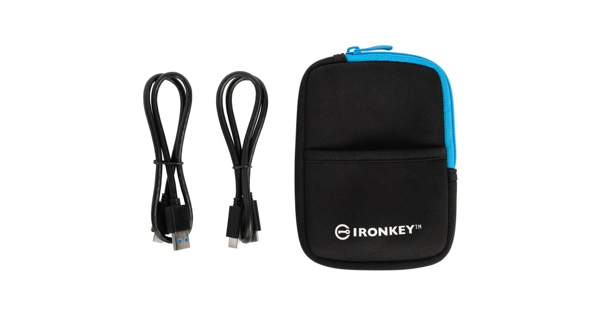 Kingston IronKey Vault Privacy 80 1,92 TB, Externe SSD(blau/schwarz, USB-C 3.2 Gen 1 (5 Gbit/s))