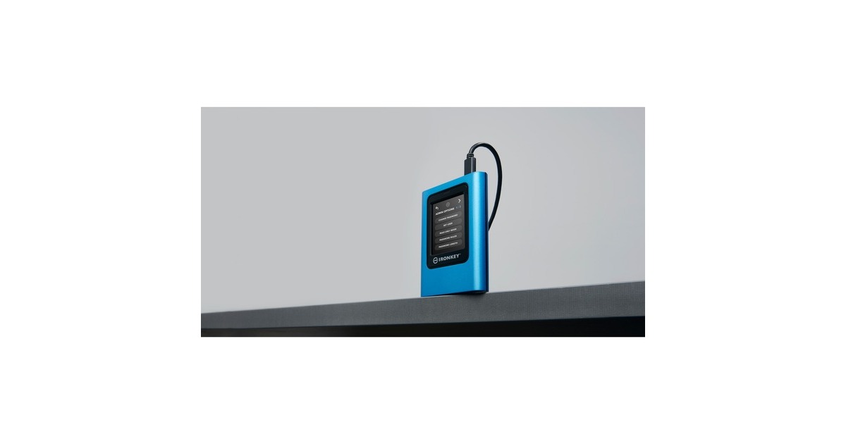 Kingston IronKey Vault Privacy 80 480 GB, Externe SSD(blau/schwarz, USB-C 3.2 Gen 1 (5 Gbit/s))