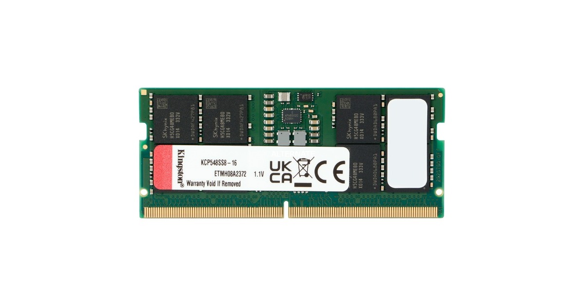 Kingston SO-DIMM 16 GB DDR5-4800, Arbeitsspeicher(grün, KCP548SS8-16)