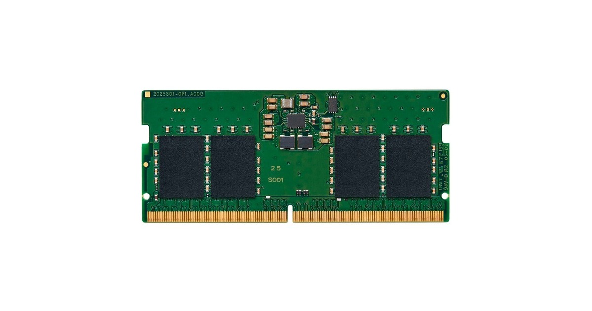 Kingston SO-DIMM 32 GB DDR5-4800, Arbeitsspeicher(grün, KVR48S40BD8-32, Value RAM)
