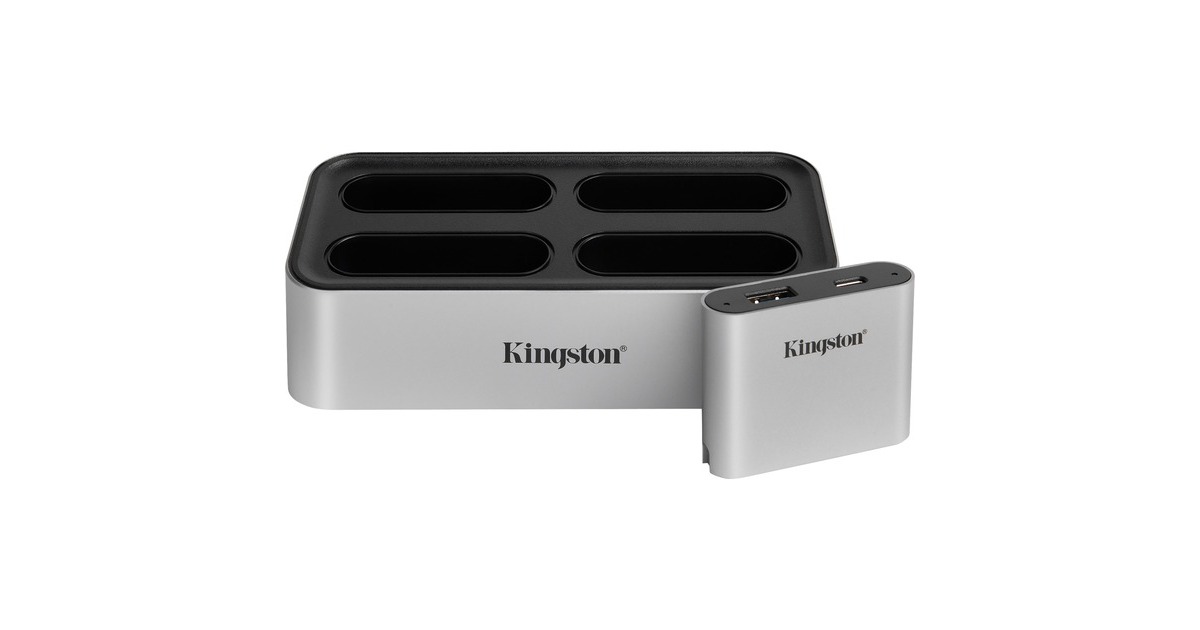 Kingston Workflow Station Dock + USB miniHub, Dockingstation(silber/schwarz)