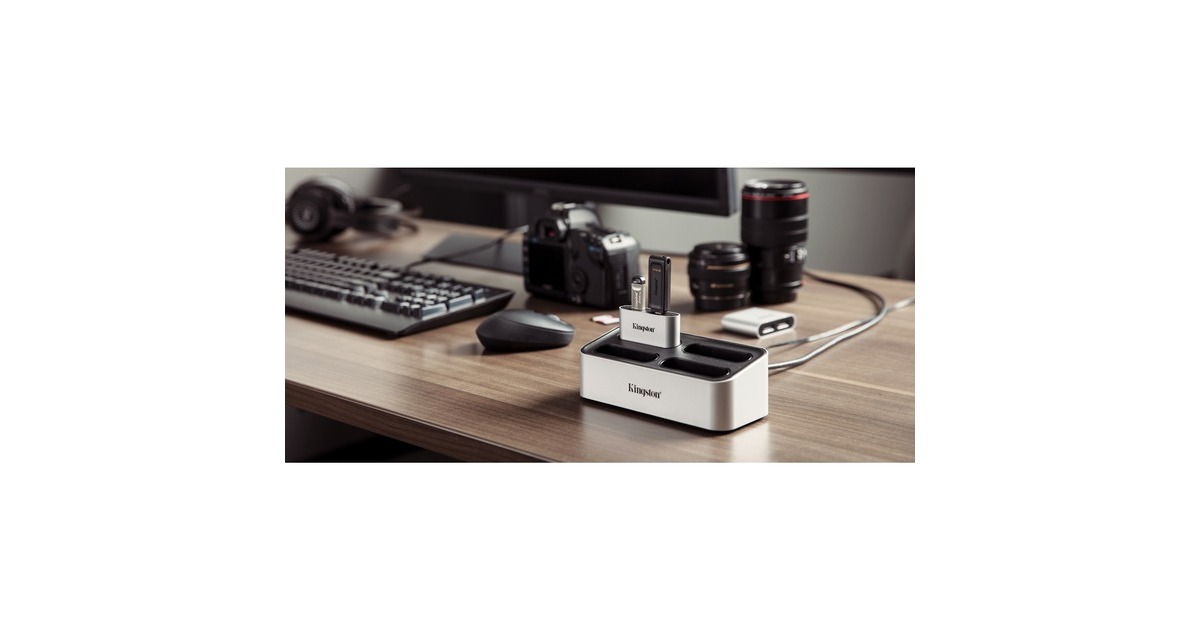 Kingston Workflow Station Dock + USB miniHub, Dockingstation(silber/schwarz)