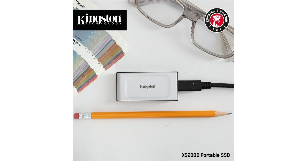 Kingston XS2000 Portable SSD 2 TB, Externe SSD(silber/schwarz, USB-C 3.2 Gen 2x2 (20 Gbit/s))
