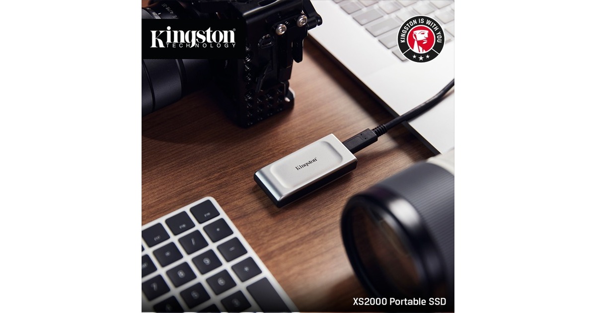 Kingston XS2000 Portable SSD 4 TB, Externe SSD(silber/schwarz, USB-C 3.2 Gen 2x2 (20 Gbit/s))