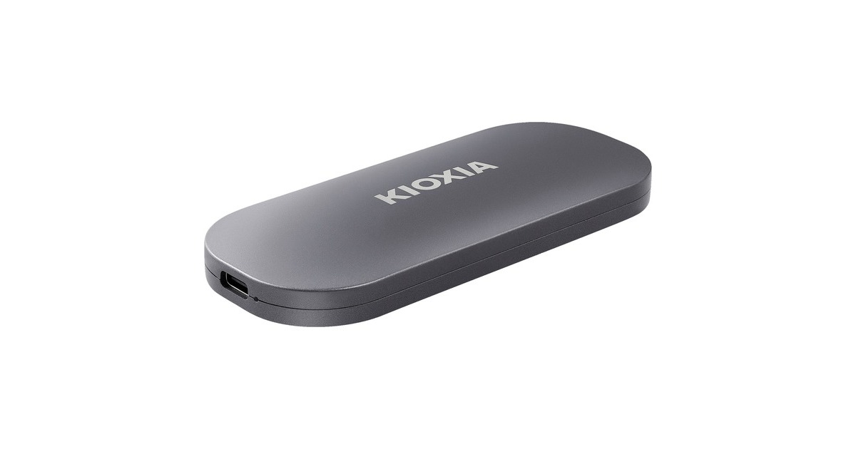 Kioxia Exceria Plus Portable SSD 1 TB, Externe SSD(grau, USB-C 3.2 Gen 2 (10 Gbit/s))