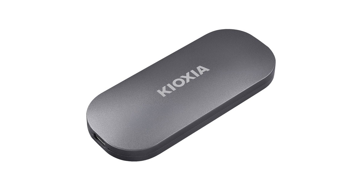 Kioxia Exceria Plus Portable SSD 1 TB, Externe SSD(grau, USB-C 3.2 Gen 2 (10 Gbit/s))