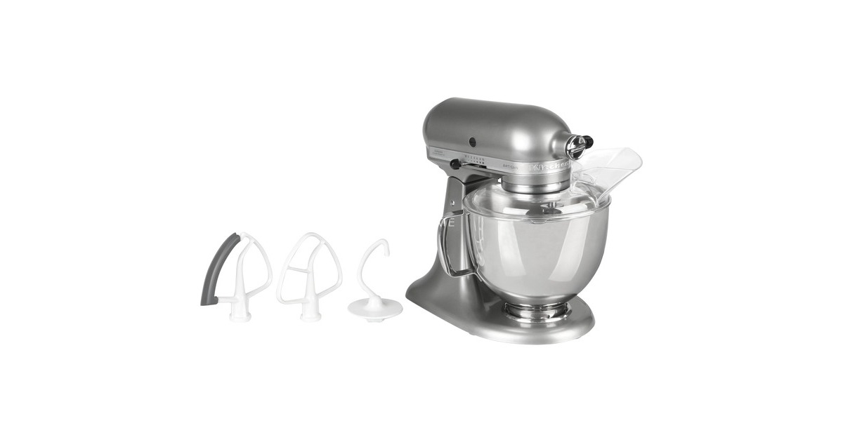 KitchenAid Artisan Küchenmaschine 5KSM175PSECU(silber, 300 Watt)
