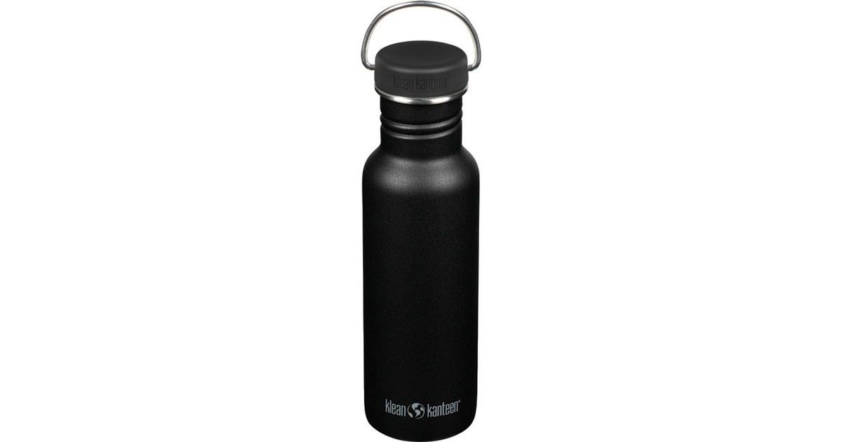 Klean Kanteen Trinkflasche Classic 800ml(schwarz (matt), mit schwarzem Loop Cap)