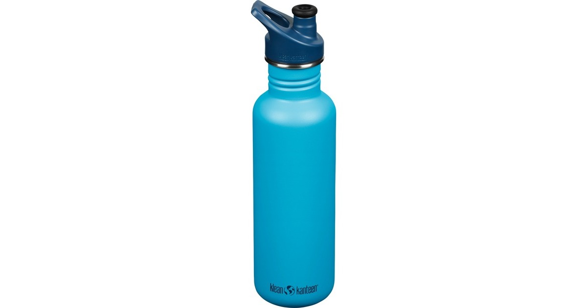 Klean Kanteen Trinkflasche Classic 800ml(hellblau, mit schwarzem SPORT CAP)