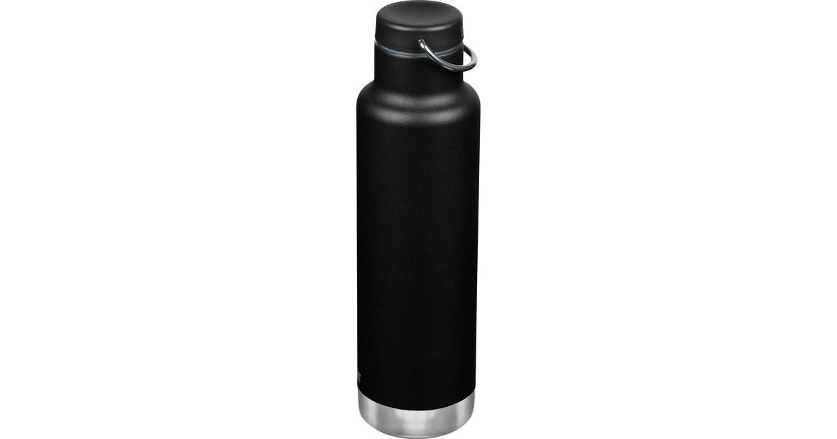 Klean Kanteen Trinkflasche Classic VI vakuumisoliert, 592ml(schwarz (matt), mit schwarzer Loop Cap)