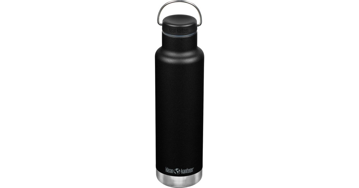 Klean Kanteen Trinkflasche Classic VI vakuumisoliert, 592ml(schwarz (matt), mit schwarzer Loop Cap)