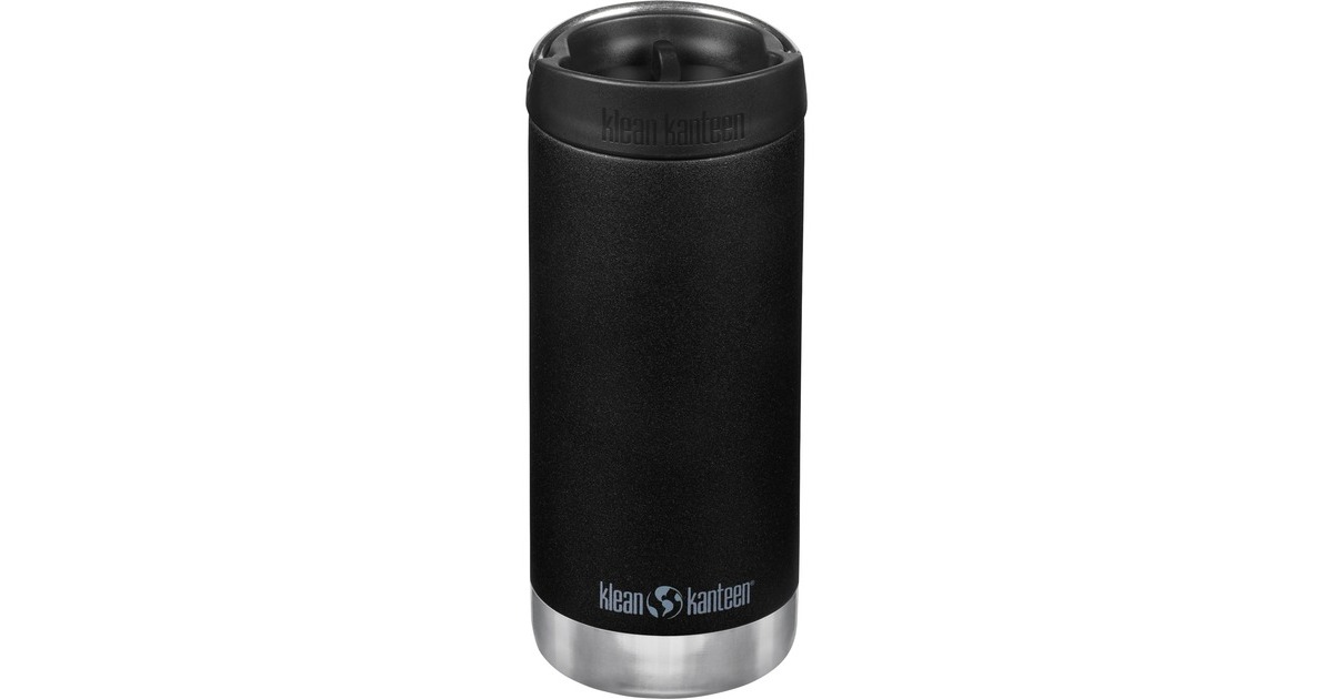 Klean Kanteen Trinkflasche TKWide VI vakuumisoliert, 355ml(schwarz (matt), mit schwarzer Café Cap)
