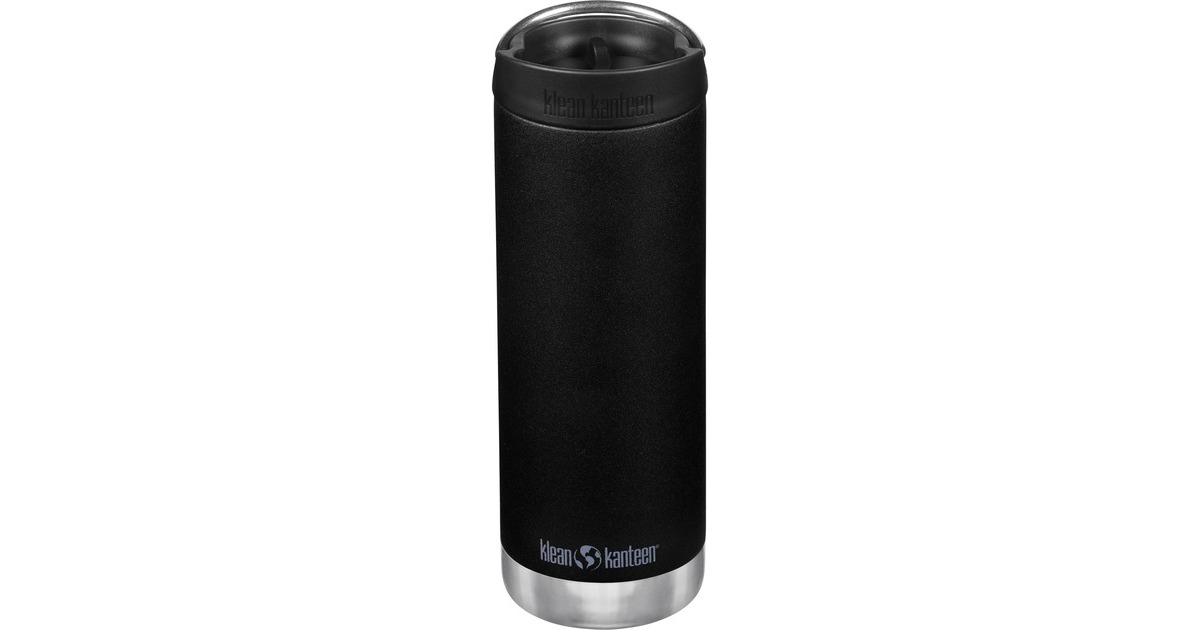 Klean Kanteen Trinkflasche TKWide VI vakuumisoliert, 473ml(schwarz (matt), mit schwarzer Café Cap)