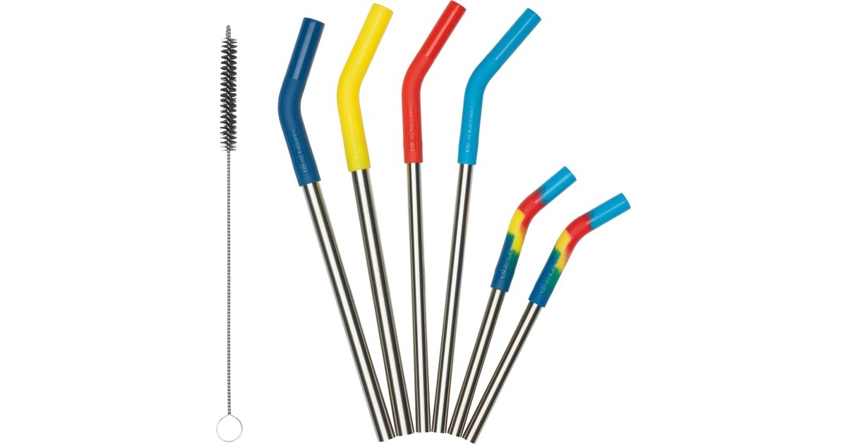 Klean Kanteen Trinkhalme aus Edelstahl Multi Color(edelstahl/mehrfarbig, 6 Stück)