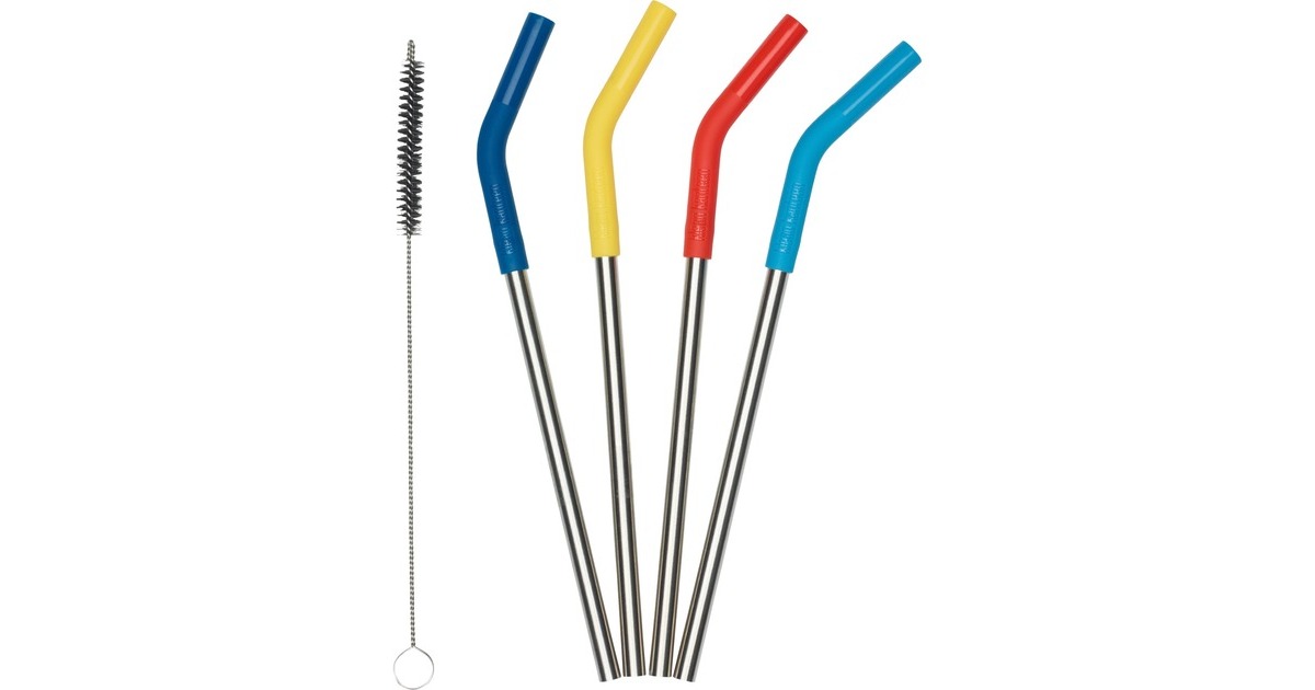 Klean Kanteen Trinkhalme aus Edelstahl, bunt 8mm(edelstahl/mehrfarbig, 4 Stück)