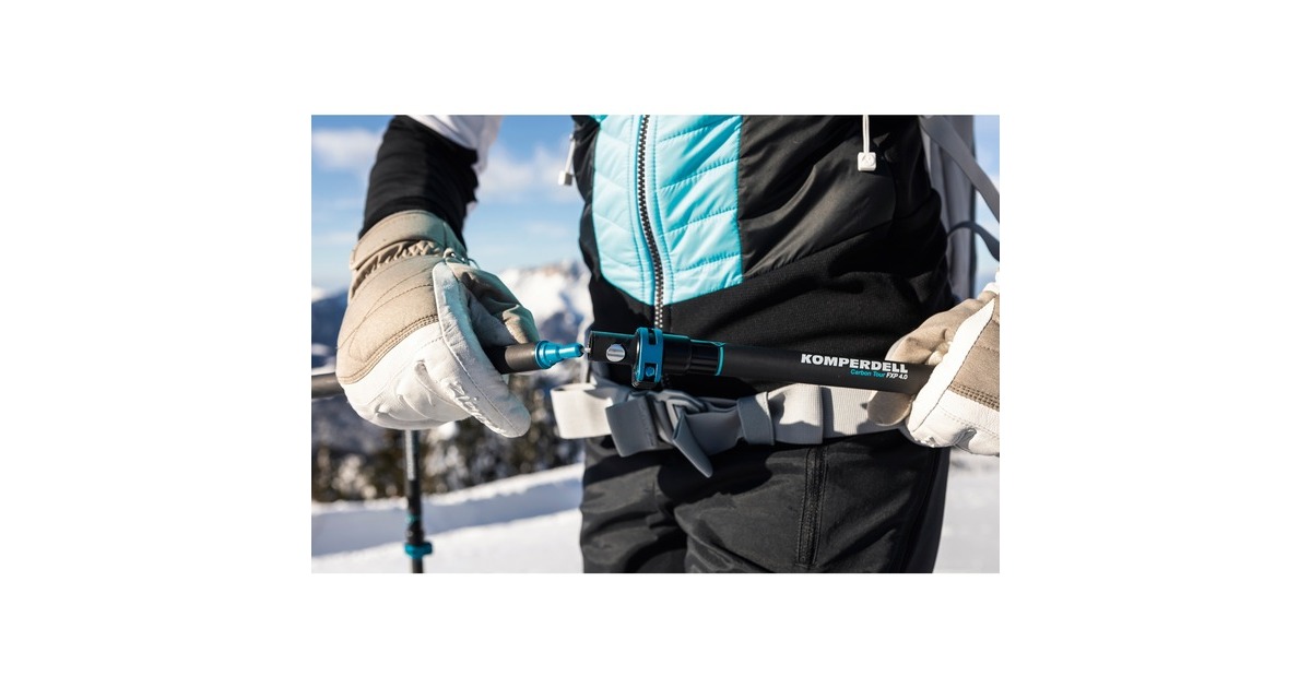 Komperdell Carbon FXP.4 Approach Vario Compact, Fitnessgerät(schwarz/orange, 1 Paar, 105 - 125 cm)