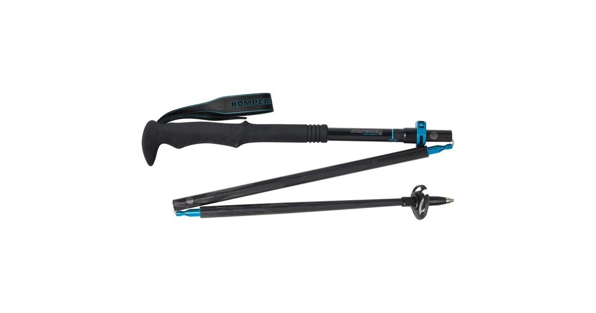 Komperdell Carbon FXP.4 Approach Vario, Fitnessgerät(schwarz/blau, 1 Paar, 115 - 135 cm)