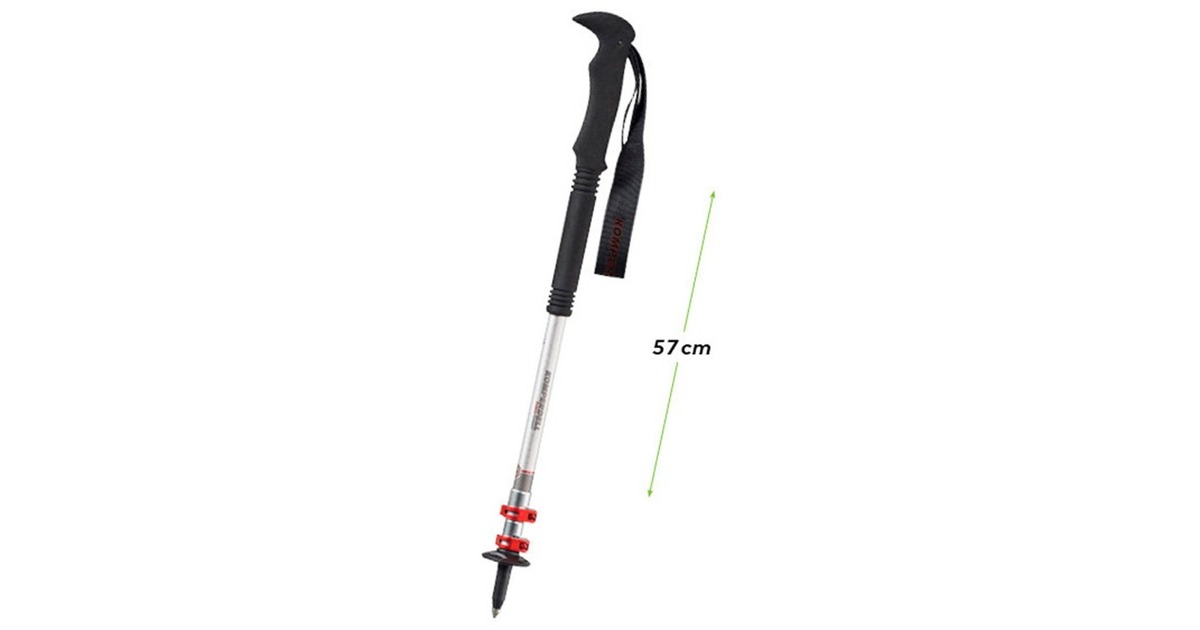 Komperdell Explorer Compact PL, Fitnessgerät(silber/rot, 1 Paar, 115 -135 cm)