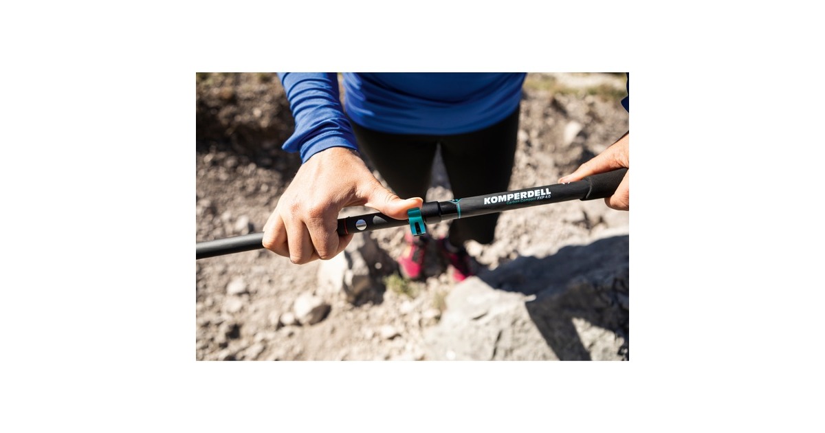 Komperdell Ridgehiker Cork Powerlock, Fitnessgerät(schwarz/silber, 1 Paar, 105-140 cm)