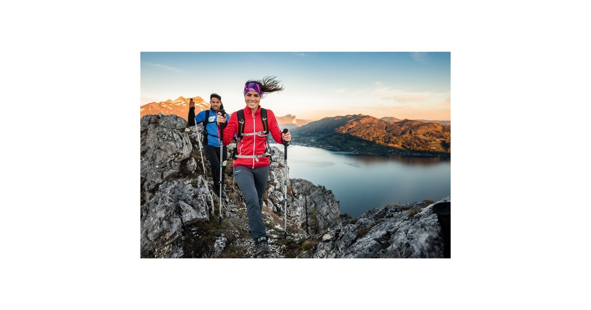 Komperdell Ridgehiker Cork Powerlock, Fitnessgerät(schwarz/silber, 1 Paar, 105-140 cm)