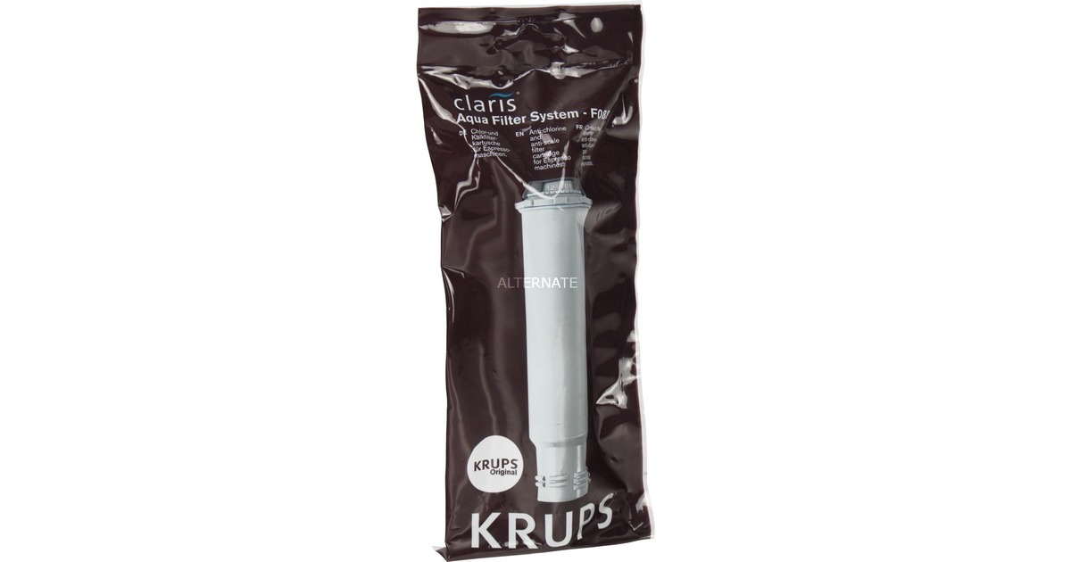 Krups Filtereinsatz F08801 für Espressomaschinen, Wasserfilter(grau)