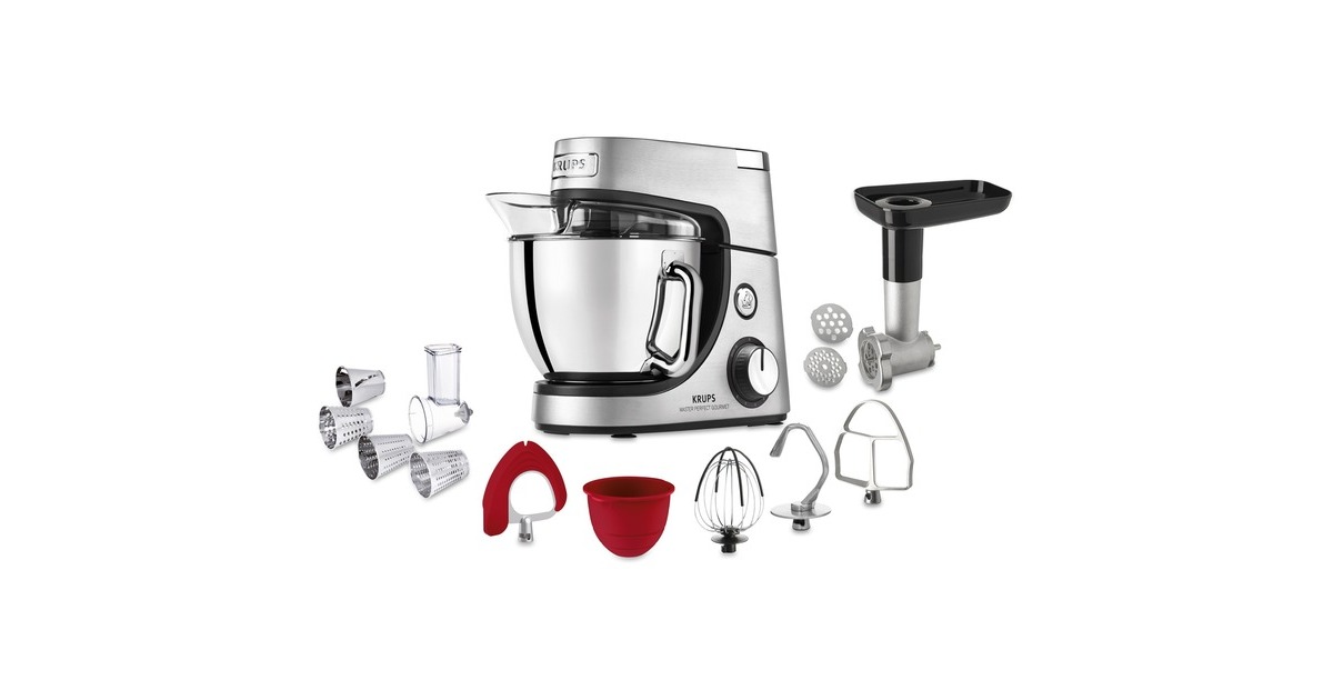 Krups Master Perfect Gourmet Küchenmaschine KA631D(edelstahl (gebürstet), 1.100 Watt)