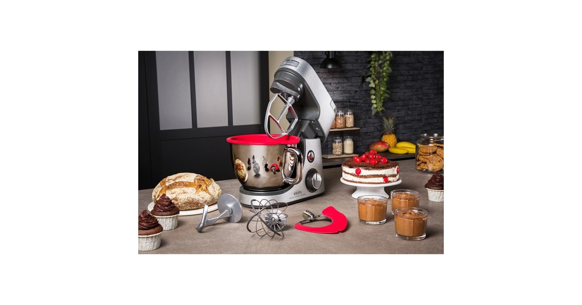 Krups Master Perfect Gourmet Küchenmaschine KA631D(edelstahl (gebürstet), 1.100 Watt)