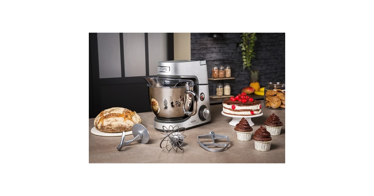 Krups Master Perfect Gourmet Küchenmaschine KA631D(edelstahl (gebürstet), 1.100 Watt)