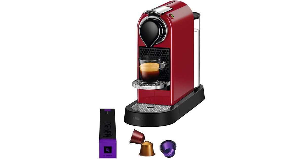 Krups Nespresso CitiZ XN7415, Kapselmaschine(rot)