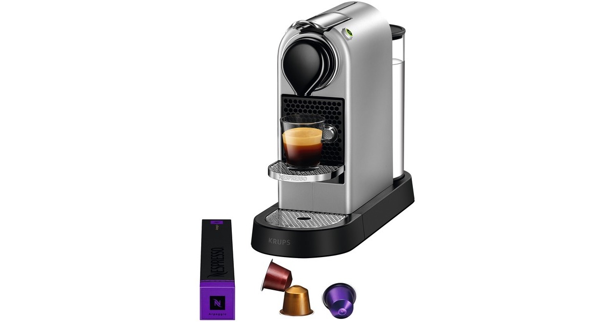 Krups Nespresso CitiZ XN741B, Kapselmaschine(silber)